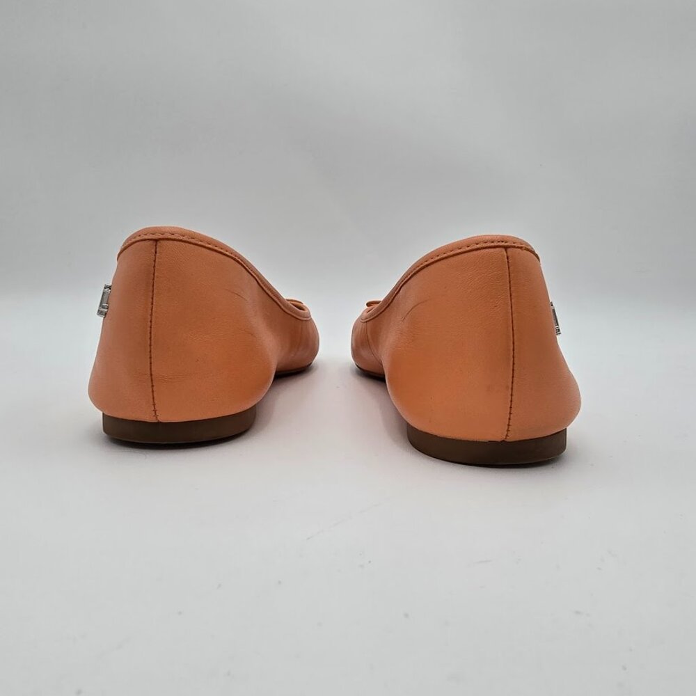 Ralph Lauren Jayne Nappa Leather Flats in Pastel Orange - Picture 3 of 7